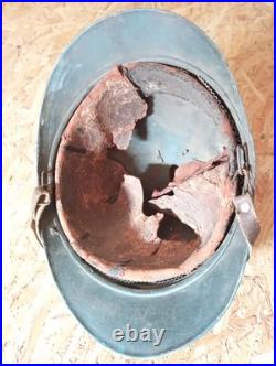 Casque Adrian Modele 1915 Infanterie Avec Plaque Commemorative