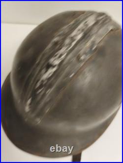 Casque Adrian ancien WW1 militaire, finition sombre, casque français 14-18
