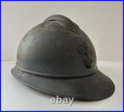 Casque Adrian model 15 infanterie WWI bon état M15 avec intérieur en cuir