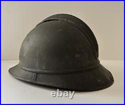 Casque Adrian model 15 infanterie WWI bon état M15 avec intérieur en cuir