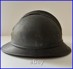 Casque Adrian model 15 infanterie WWI bon état M15 avec intérieur en cuir