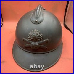 Casque Adrien Français WW1 Régiment D'Artillerie Complet Avec Doublure