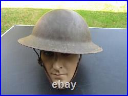 Casque Brodie Officier Anglais 1915-1918 Original Ww1 GB Tommy Rare