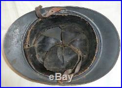 Casque CHASSEURS ALPINS/A PIED BCA BCP WWI Adrian 1915 ORIGINAL Helmet 1914/1918