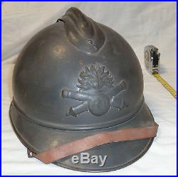 Casque WWI Adrian 1915 ARTILLERIE SUPERBE ORIGINAL French Helmet 1914/1918