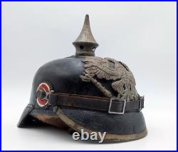 Casque à Pointe Allemand M1915 Infanterie WW1 Original 1916 Régimenté Complet