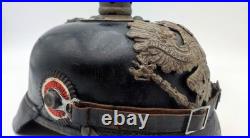 Casque à Pointe Allemand M1915 Infanterie WW1 Original 1916 Régimenté Complet