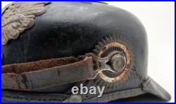Casque à Pointe Allemand M1915 Infanterie WW1 Original 1916 Régimenté Complet