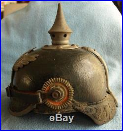 Casque à pointe BADOIS 1915 pickelhaube BADEN spiked helmet HELM