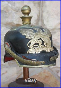 Casque à pointe Mle 1895 d'officier de pompiers Spike helmet Pickelhaube