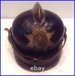 Casque à pointe, Spikelmet, pickelhaub Casque de Sapeur-Pompier, Allemagne WW. 1