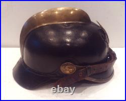 Casque à pointe, Spikelmet, pickelhaub Casque de Sapeur-Pompier, Allemagne WW. 1