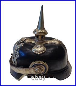 Casque à pointe, Spikelmet, pickelhaub Officier Pionnier Bavarois ou Garde. WW1