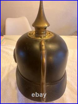 Casque à pointe bavarois M1896 original premier guerre 14 18 R. J. R. 1 WW1