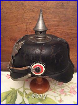 Casque à pointe prussien mod troupe 1915, spike helmet, Pickelhaube Allemand WW1