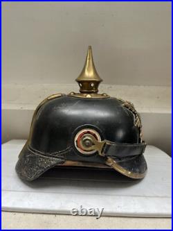 Casque à pointe, spiked helmet, pickelhaube, Casque Mod 95 Saxe
