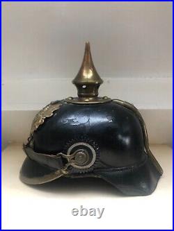 Casque à pointe, spiked helmet, pickelhaube, Prusse, WW1