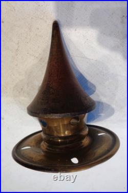 Casque à pointe, spikehelmet Rare pointe modèle 95 dévissante en laiton. WW. 1