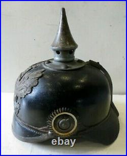 Casque à pointe, spikelhelmet, pickelaub casque Prussien mod. 1915Troupe. WW. 1