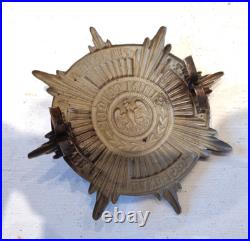Casque à pointe, spikhelmet, pickelhaub Rare plaque de shako de la Garde Prusse