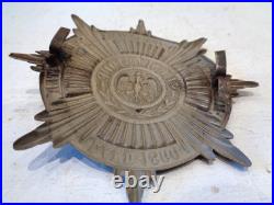 Casque à pointe, spikhelmet, pickelhaub Rare plaque de shako de la Garde Prusse