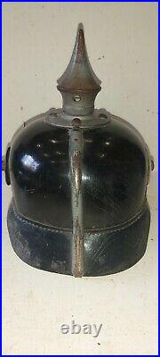 Casque à pointe, spilkelmet Superbe casque modèle 15, Duché de Saxe. WW. 1