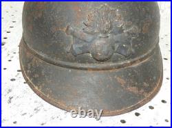 Casque adrian M-15 artillerie jus grenier poilu 14 18 wwi ww1