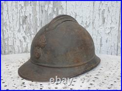 Casque adrian M-15 infanterie jus grenier poilu 14 18 wwi ww1