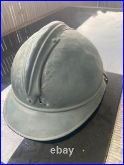 Casque adrian artilleur 1915 ww1 avec plaque et jugulaire