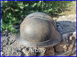 Casque adrian de poilu 14 18 Infanterie complet ww1