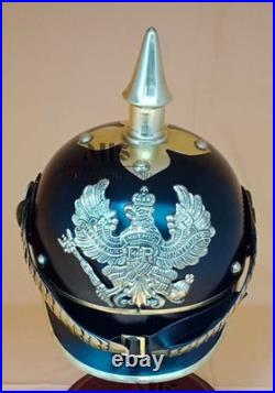 Casque allemand Pickelhaube Iron Helmet Prussian Militaria FR Badge WW1