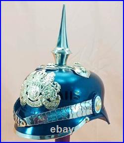 Casque allemand Pickelhaube en laiton et cuir WWI modèle d'infanterie de
