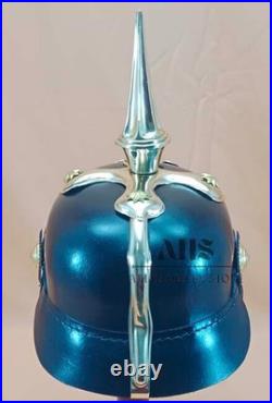 Casque allemand Pickelhaube en laiton et cuir WWI modèle d'infanterie de