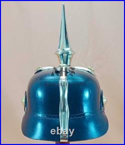 Casque allemand Pickelhaube en laiton et cuir WWI modèle d'infanterie de