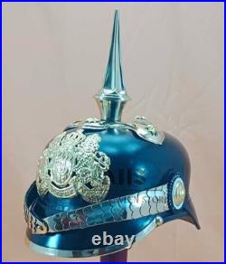 Casque allemand Pickelhaube en laiton et cuir WWI modèle d'infanterie de