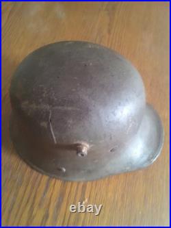 Casque allemand ww1.14.18 Avec Intérieure Ww2 Rare Un Casque A Fait Les 2 Guer