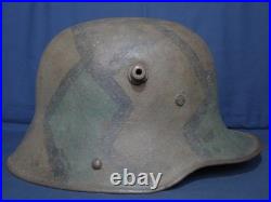 Casque camouflage allemand ww1. M-16/M-17. Size 64. Liner. Named