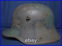 Casque camouflage allemand ww1. M-16/M-17. Size 64. Liner. Named