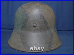 Casque camouflage allemand ww1. M-16/M-17. Size 64. Liner. Named