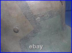 Casque camouflage allemand ww1. M-16/M-17. Size 64. Liner. Named
