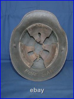 Casque camouflage allemand ww1. M-16/M-17. Size 64. Liner. Named