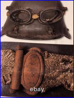 Casque de combat allemand en acier Lock Stahlschutzhelme 1915-1918 casque mil