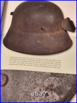Casque de combat allemand en acier Lock Stahlschutzhelme 1915-1918 casque mil