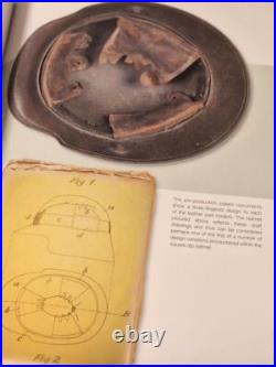 Casque de combat allemand en acier Lock Stahlschutzhelme 1915-1918 casque mil