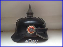 Casque à pointe, spike helmet, pickelhaube, Mod 15 Saxon, saxen helm