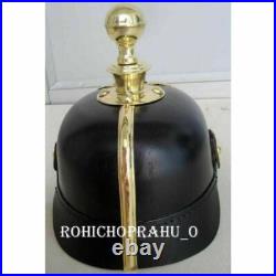 Casque prussien allemand Pickelhaube en cuir laiton casque portable de la