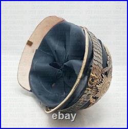 Casque prussien en cuir WW1 avec présentoir casque allemand Pickelhaube en cuir