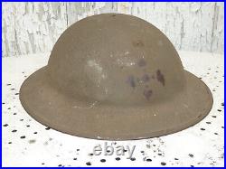 Casque us américain modèle 1917 wwi insigne 4ème division infanterie