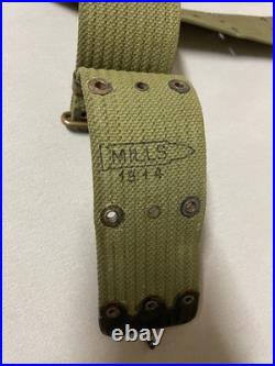 Ceinture Web originale US WW1 Mills M1912, 1914, officier nommé, AEF
