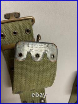 Ceinture Web originale US WW1 Mills M1912, 1914, officier nommé, AEF